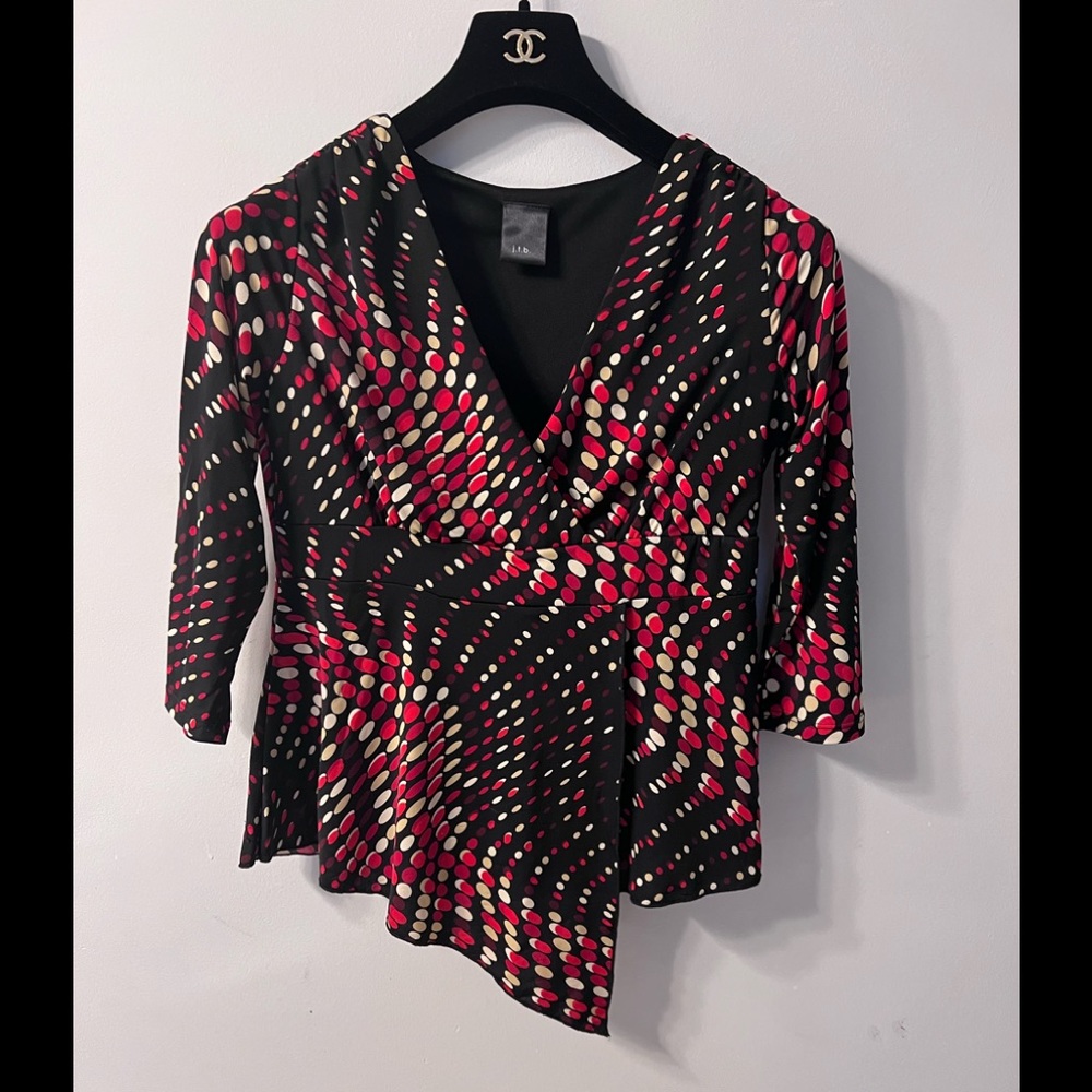 JTB Blouse Asymmetrical Hem Top